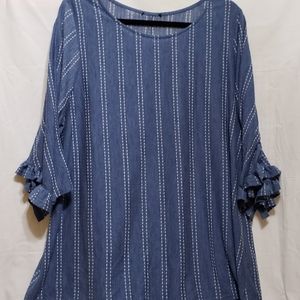 Women's XLG vertical striped design blouse